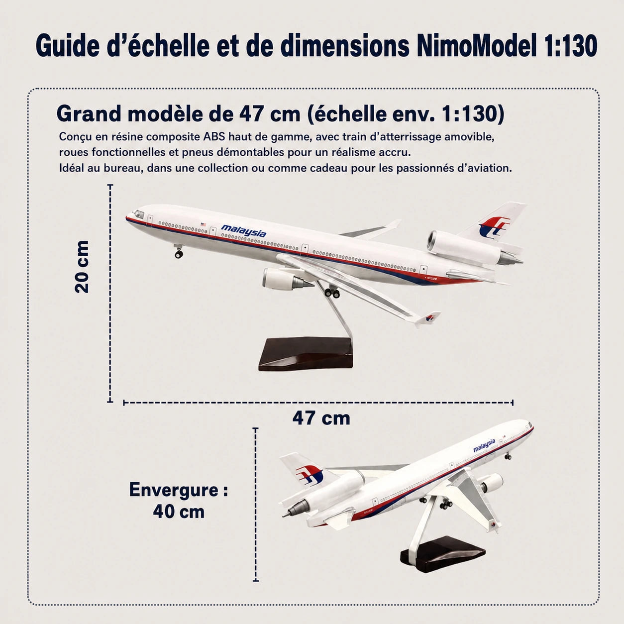 Maquette FedEx McDonnell Douglas MD-11 à l’échelle 1:130