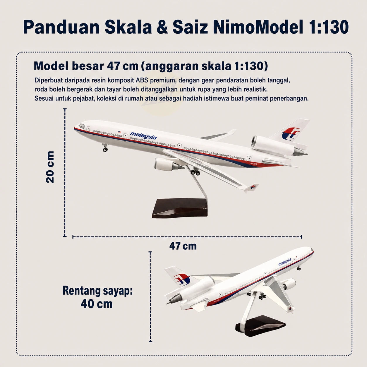 Model FedEx McDonnell Douglas MD-11 Skala 1:130