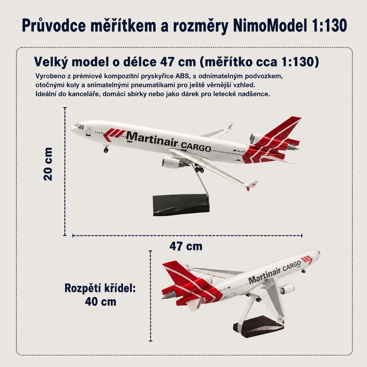 Model FedEx McDonnell Douglas MD-11 v měřítku 1:130