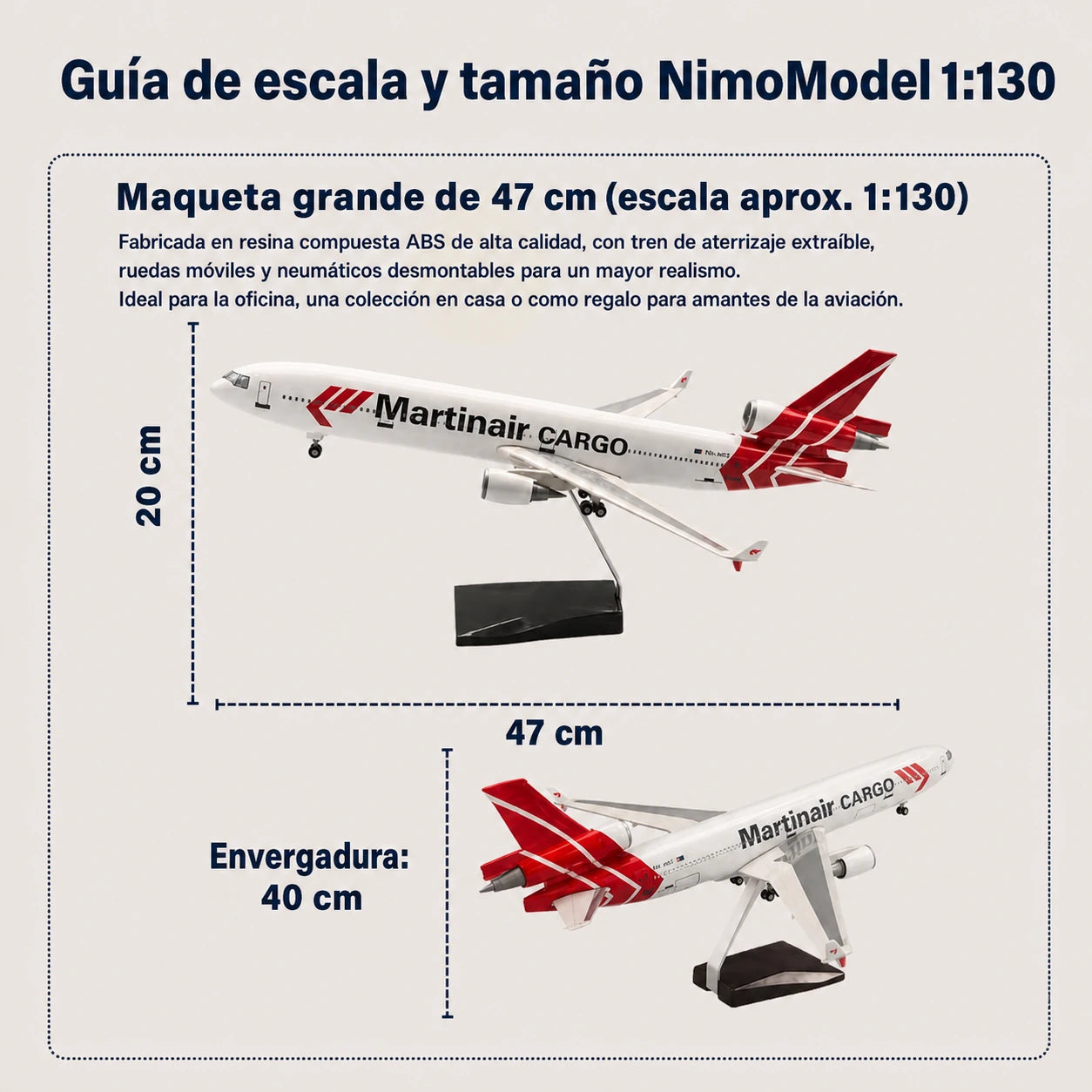 Modelo FedEx McDonnell Douglas MD-11 a escala 1:130