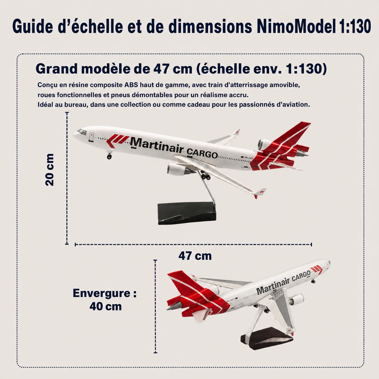 Maquette FedEx McDonnell Douglas MD-11 à l’échelle 1:130
