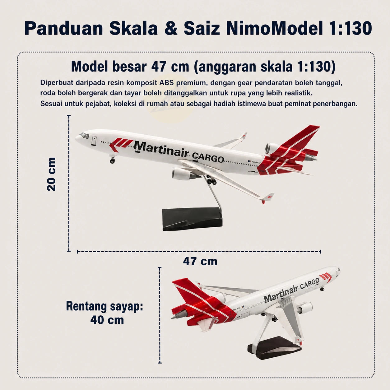 Model FedEx McDonnell Douglas MD-11 Skala 1:130