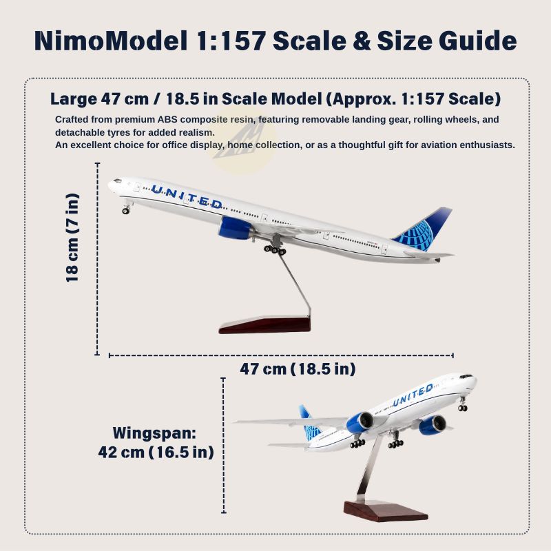 United Airlines Boeing 777 1:157 Scale Model