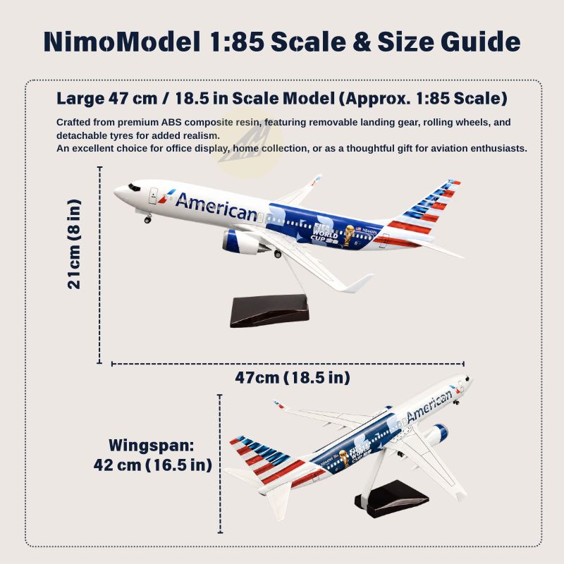 American Airlines Boeing 737 FIFA World Cup 1:85 Scale Model