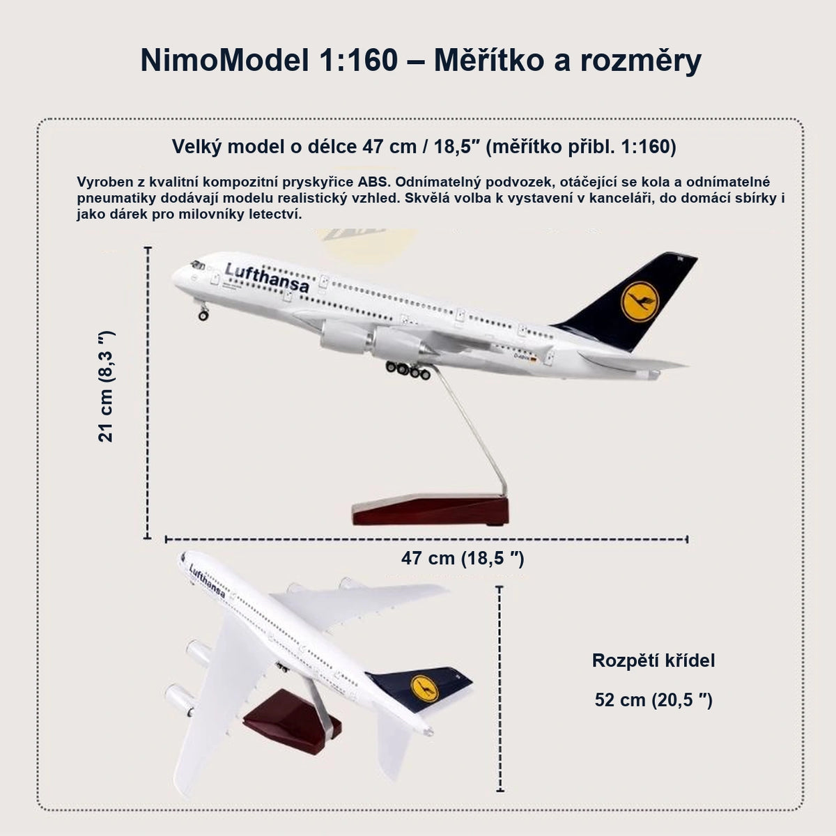 Průvodce rozměry a vlastnostmi produktu