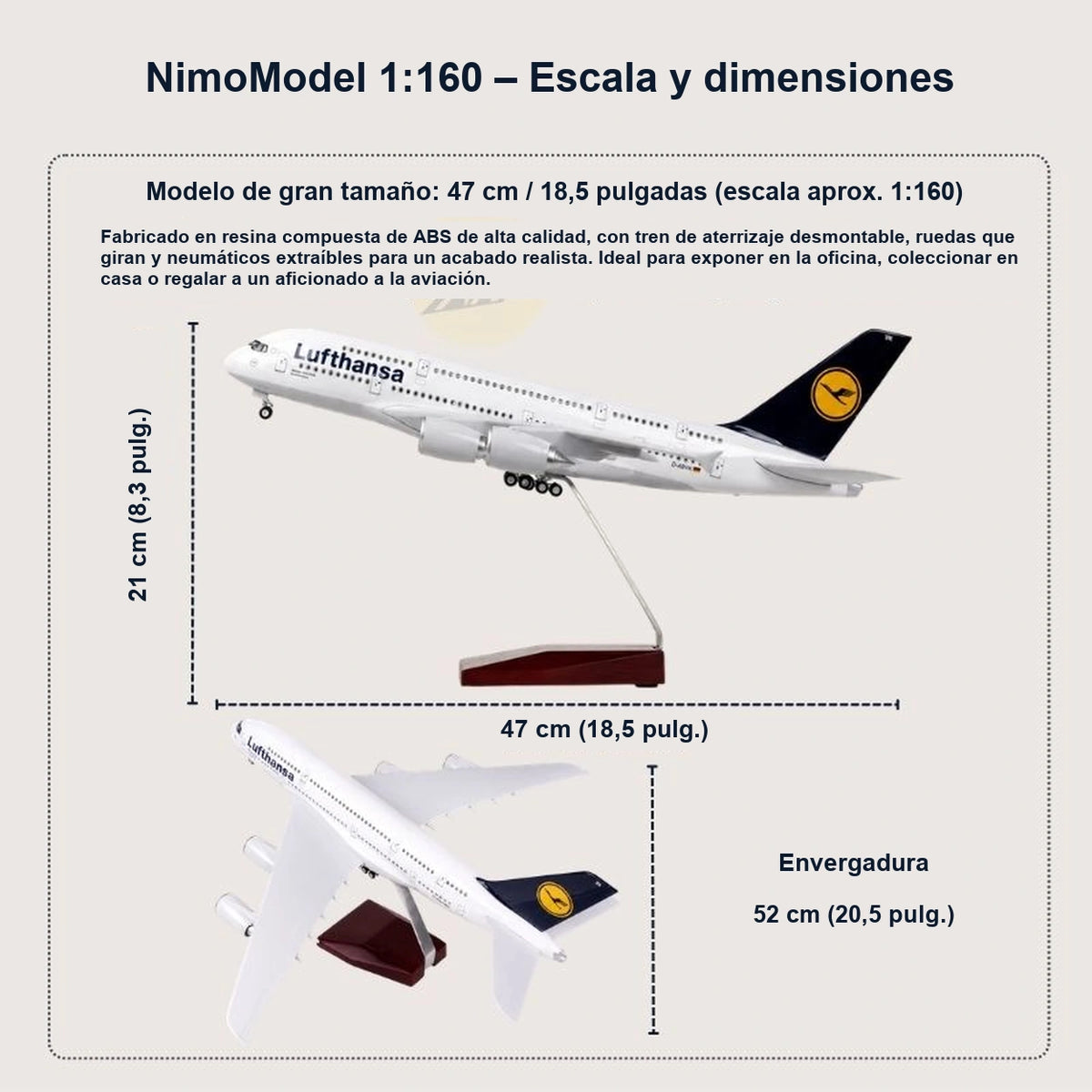 Guía de dimensiones y características del producto