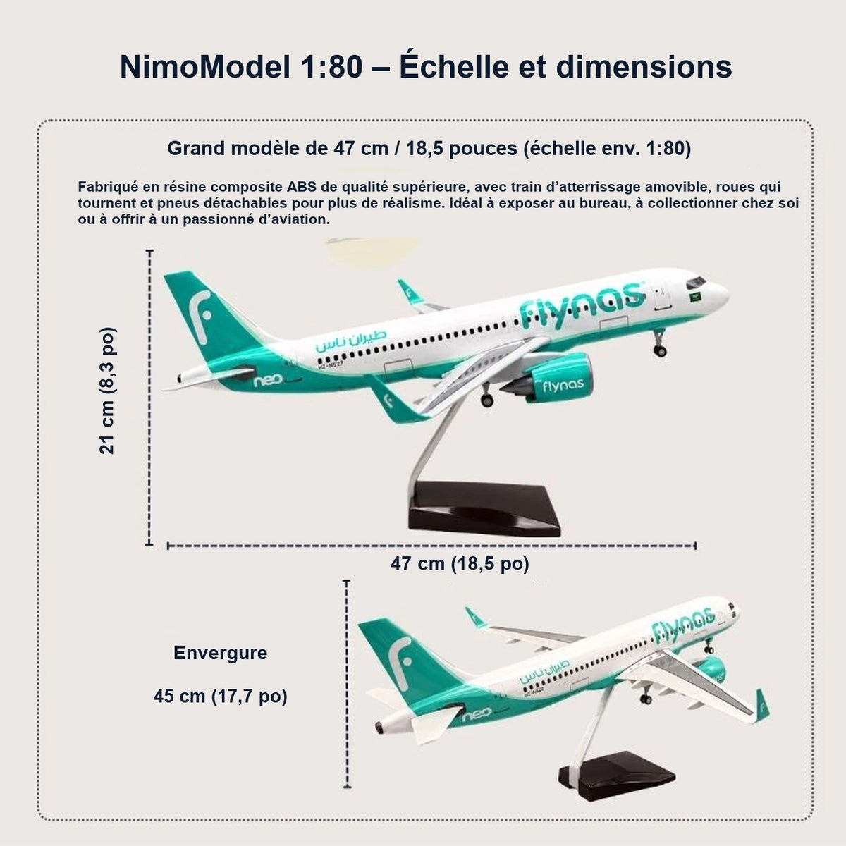Guide des dimensions et caractéristiques du produit