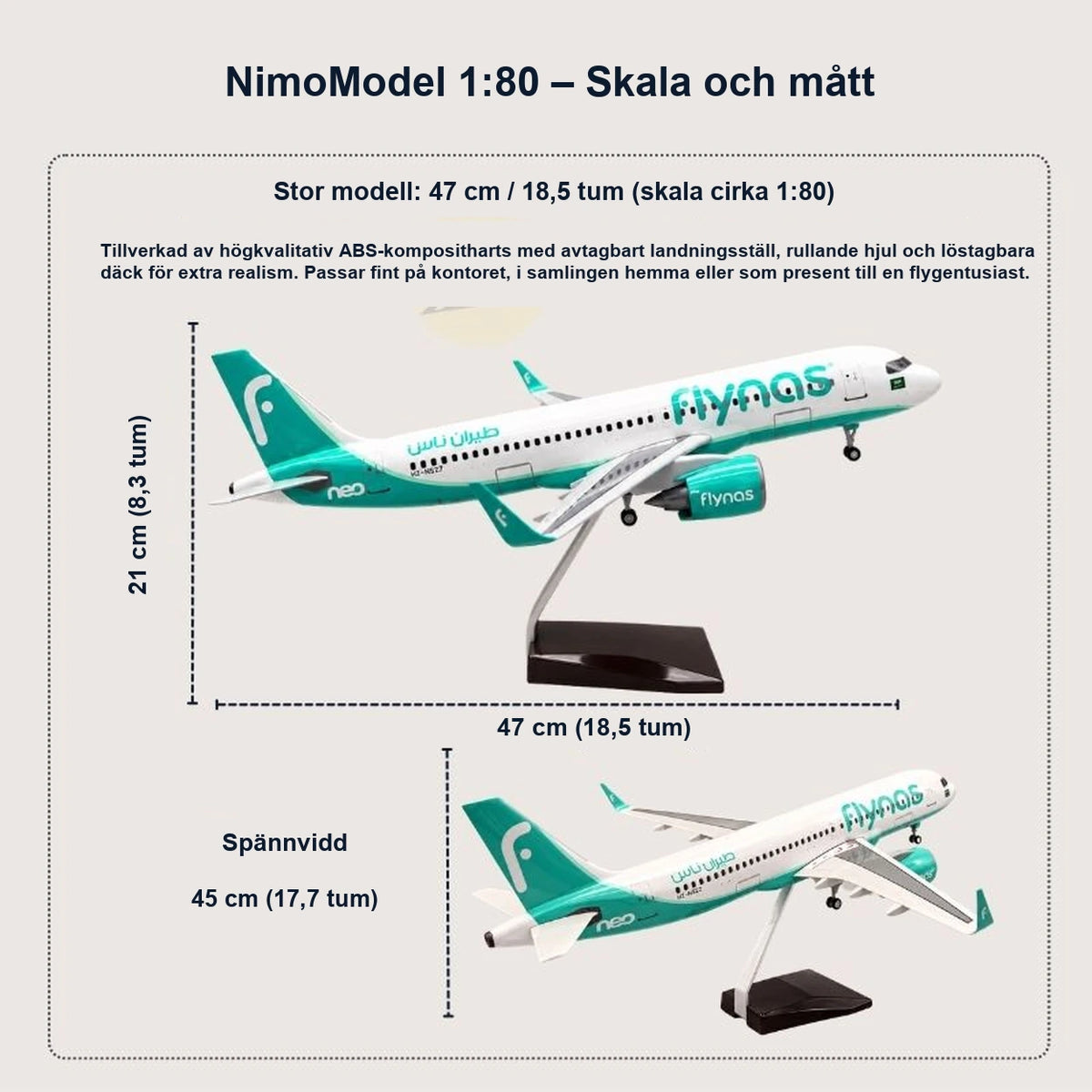 Guide till produktens mått och egenskaper