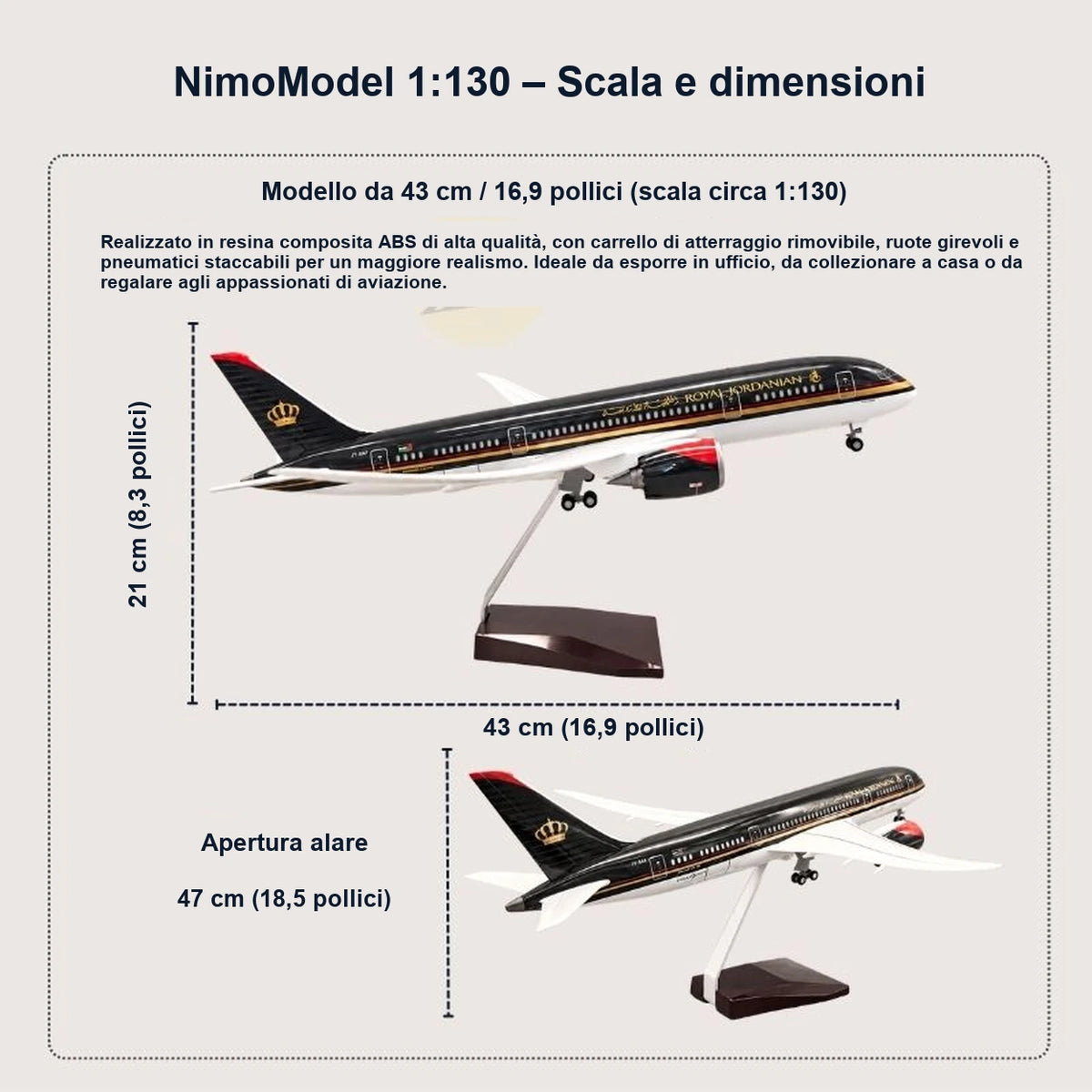 Guida alle dimensioni e alle caratteristiche del prodotto
