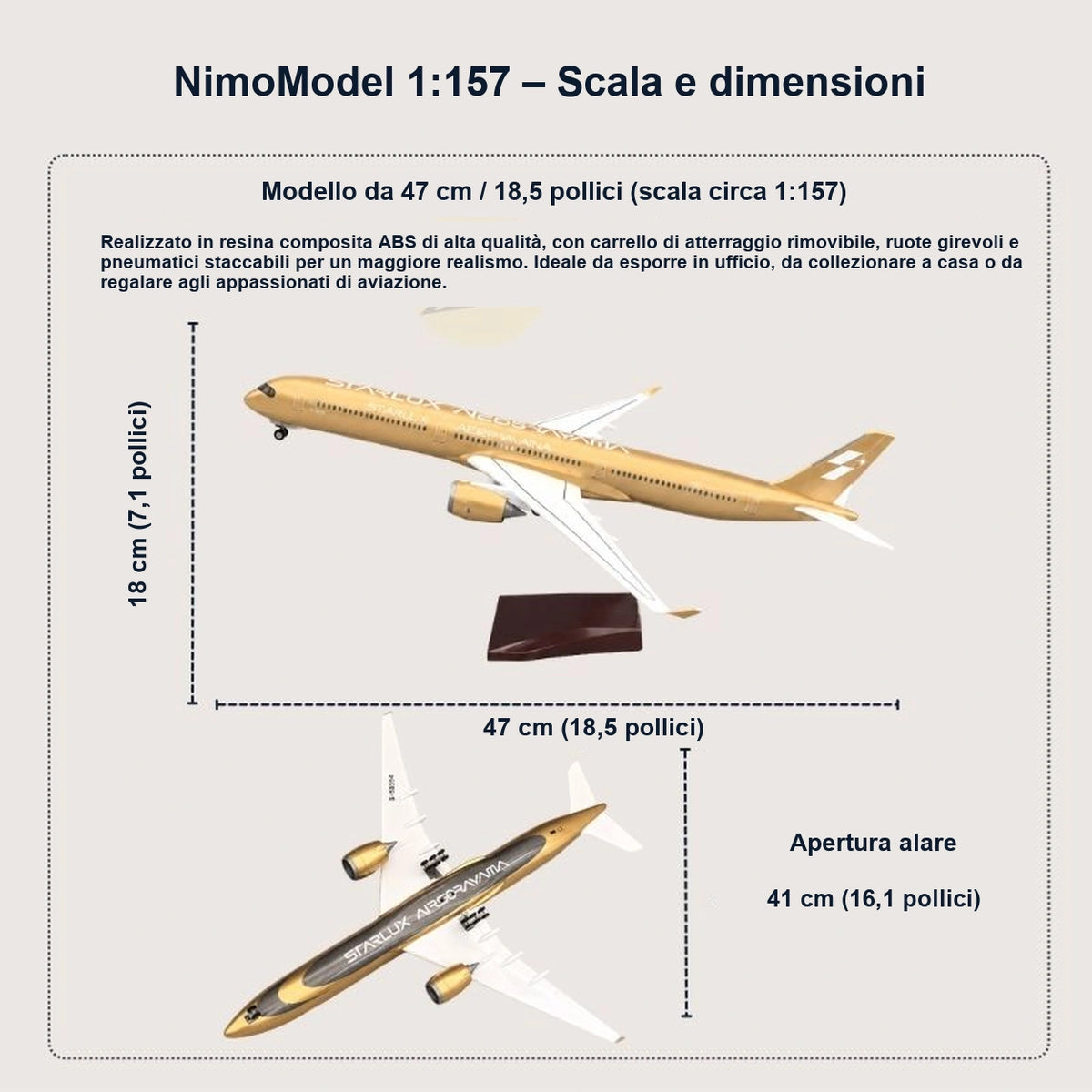 Guida alle dimensioni e alle caratteristiche del prodotto