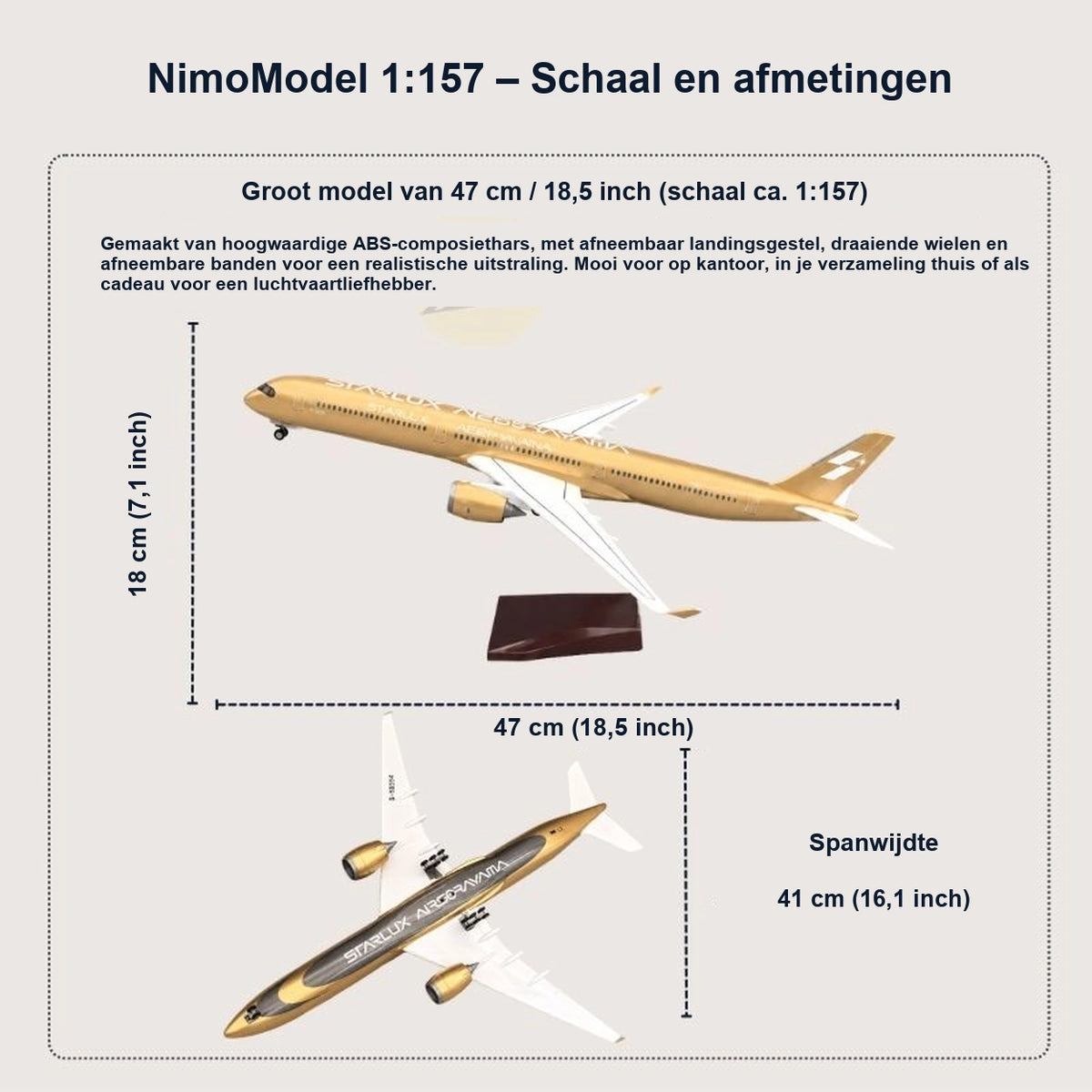 Gids voor productafmetingen en kenmerken
