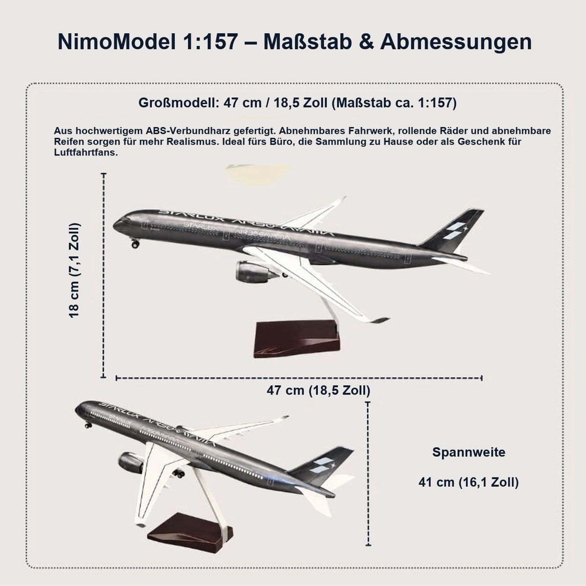 Informationen zu Produktmaßen und Funktionen
