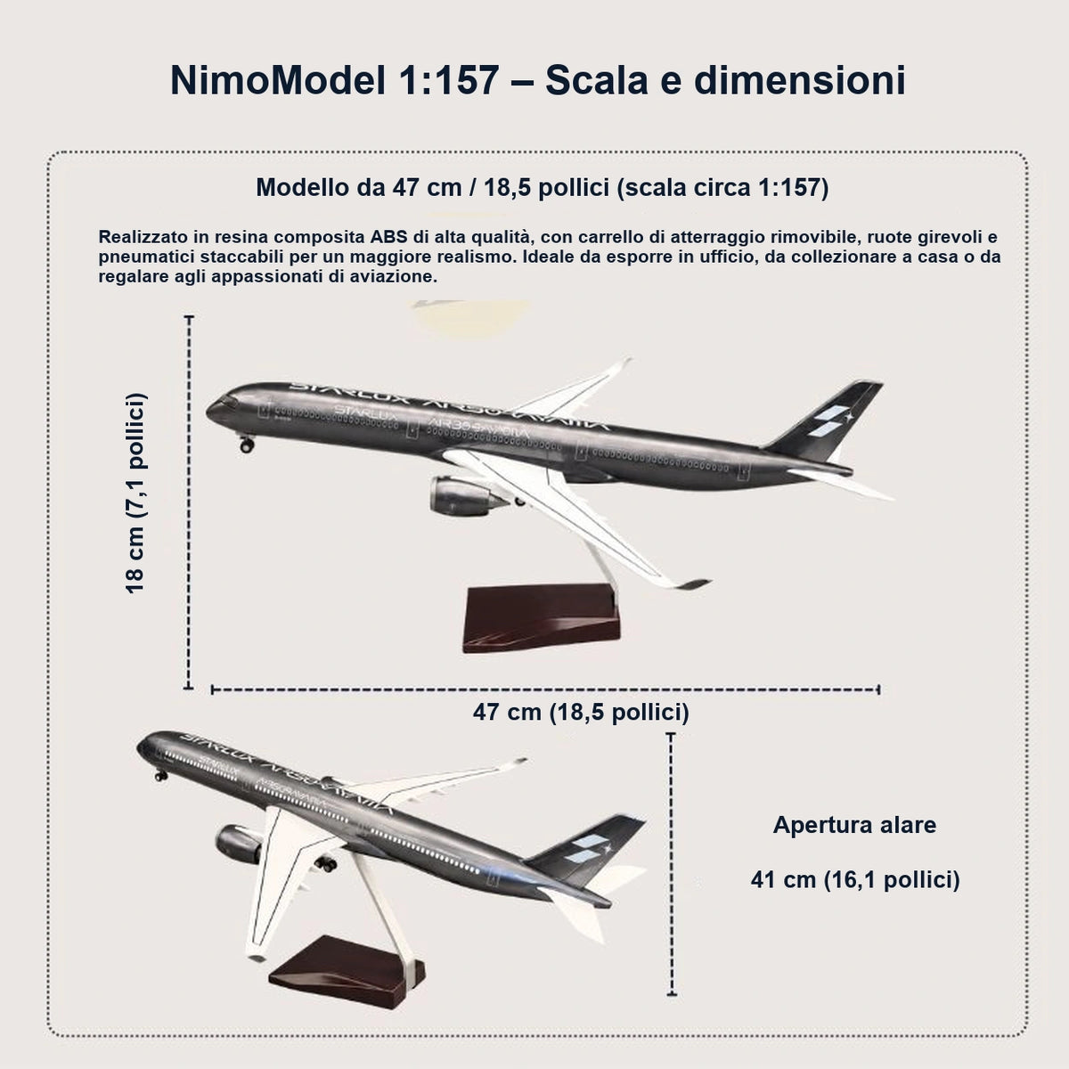 Guida alle dimensioni e alle caratteristiche del prodotto