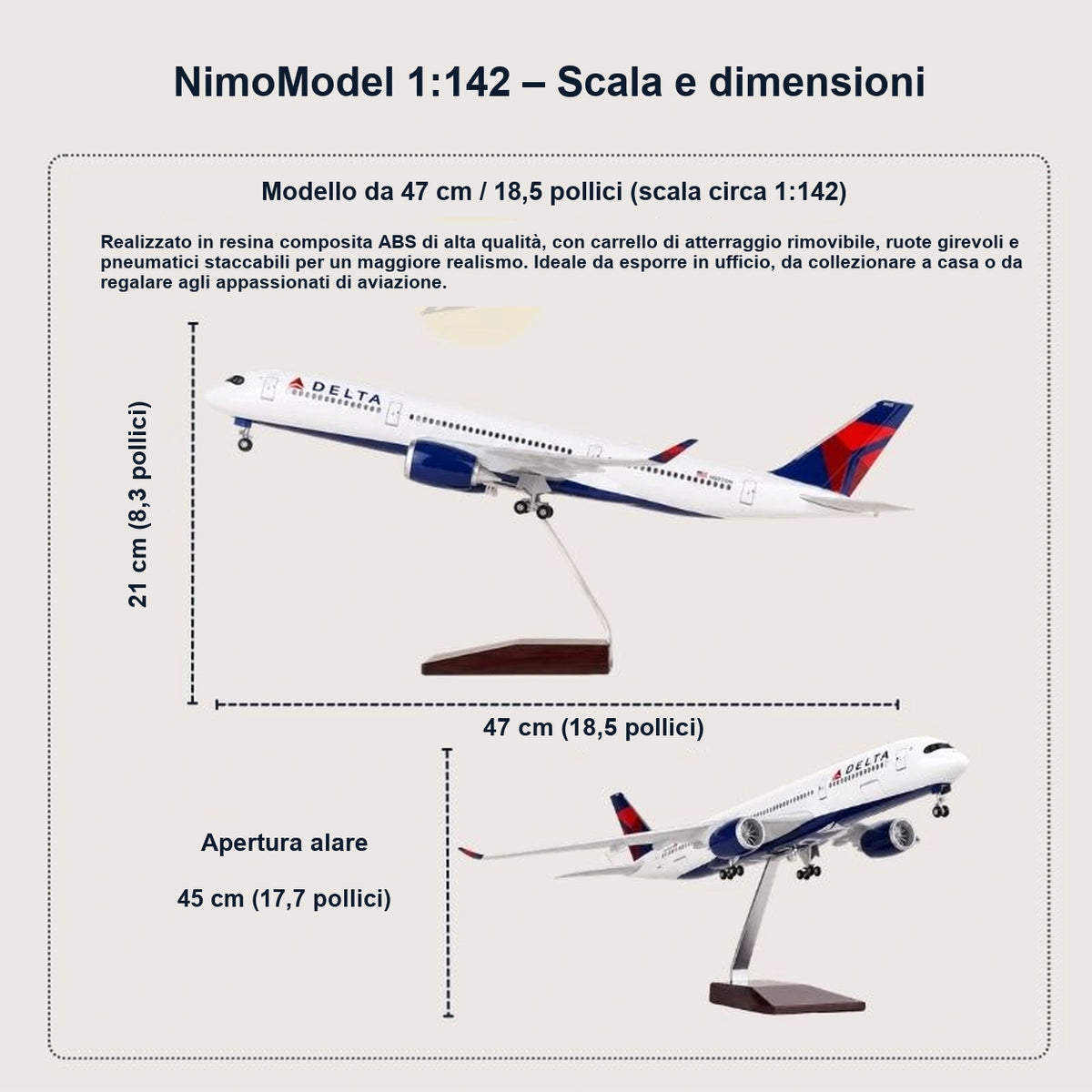 Guida alle dimensioni e alle caratteristiche del prodotto