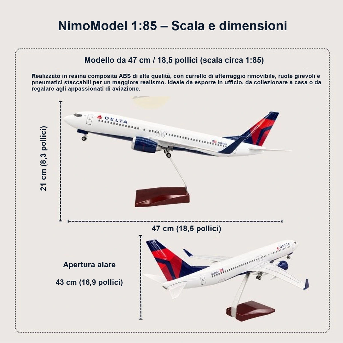 Guida alle dimensioni e alle caratteristiche del prodotto