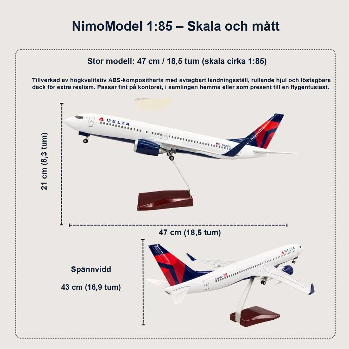 Guide till produktens mått och egenskaper