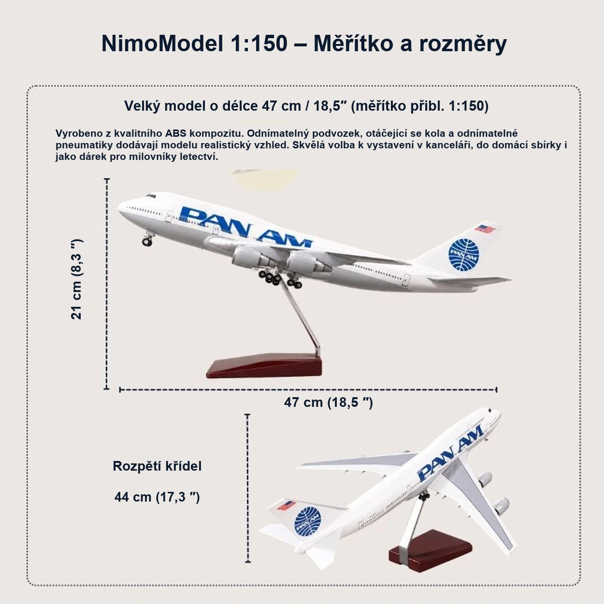 Průvodce rozměry a vlastnostmi produktu