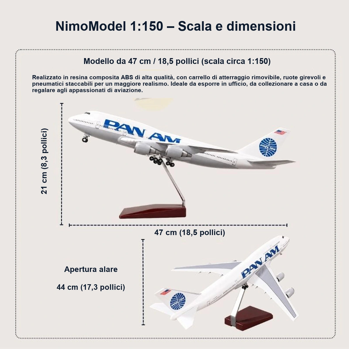 Guida alle dimensioni e alle caratteristiche del prodotto