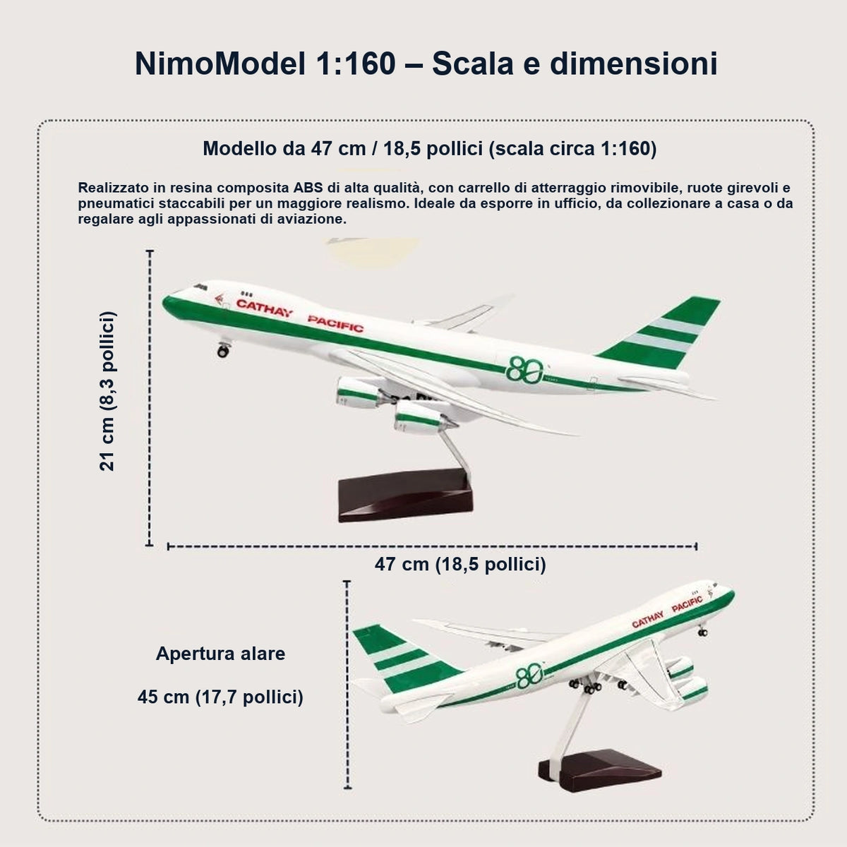 Guida alle dimensioni e alle caratteristiche del prodotto