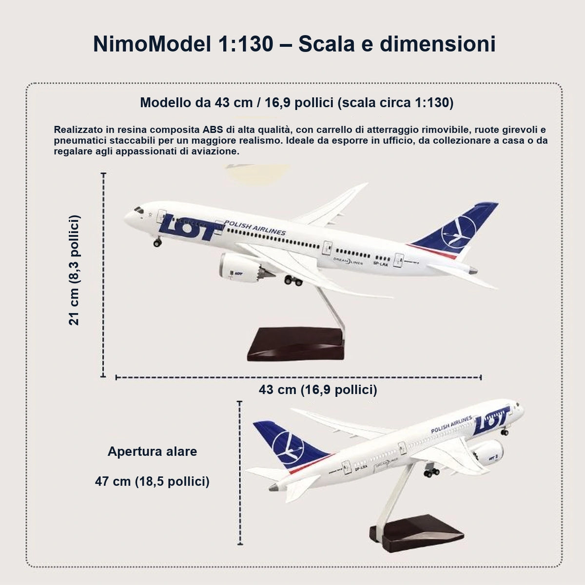 Guida alle dimensioni e alle caratteristiche del prodotto