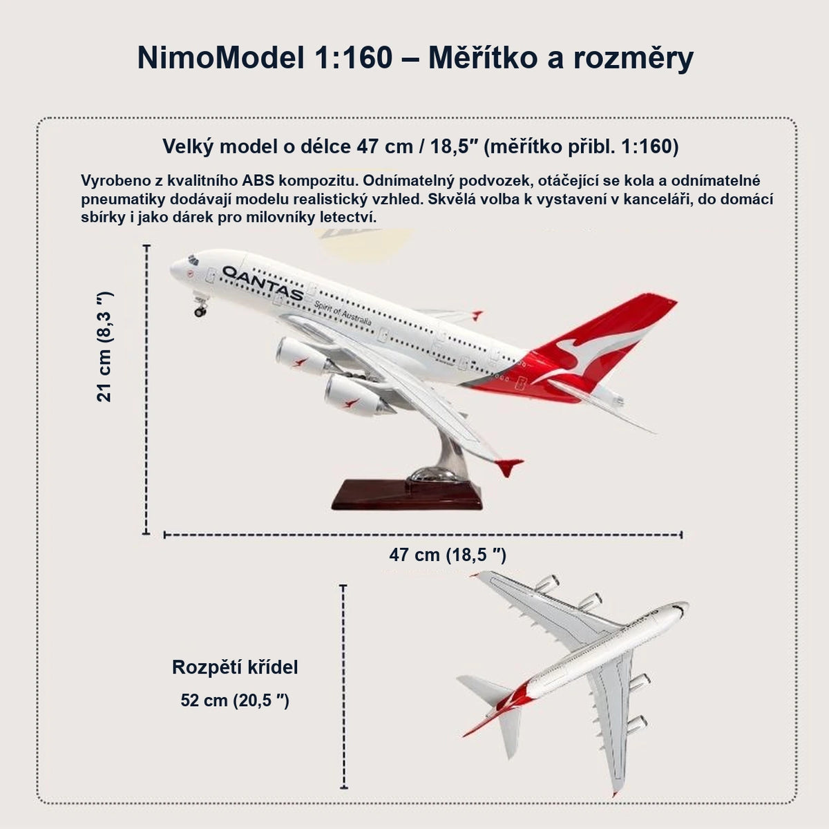 Průvodce rozměry a vlastnostmi produktu