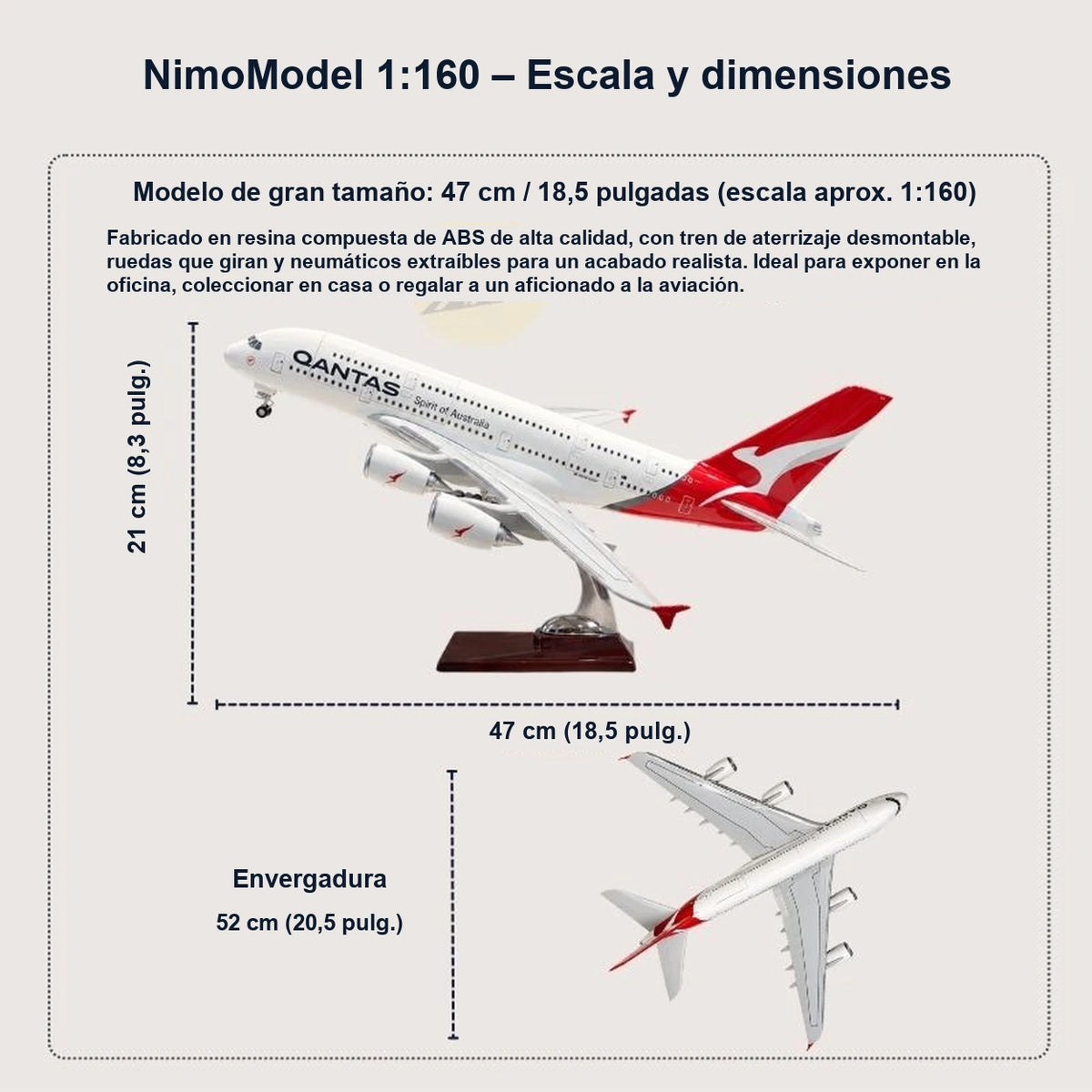 Guía de dimensiones y características del producto