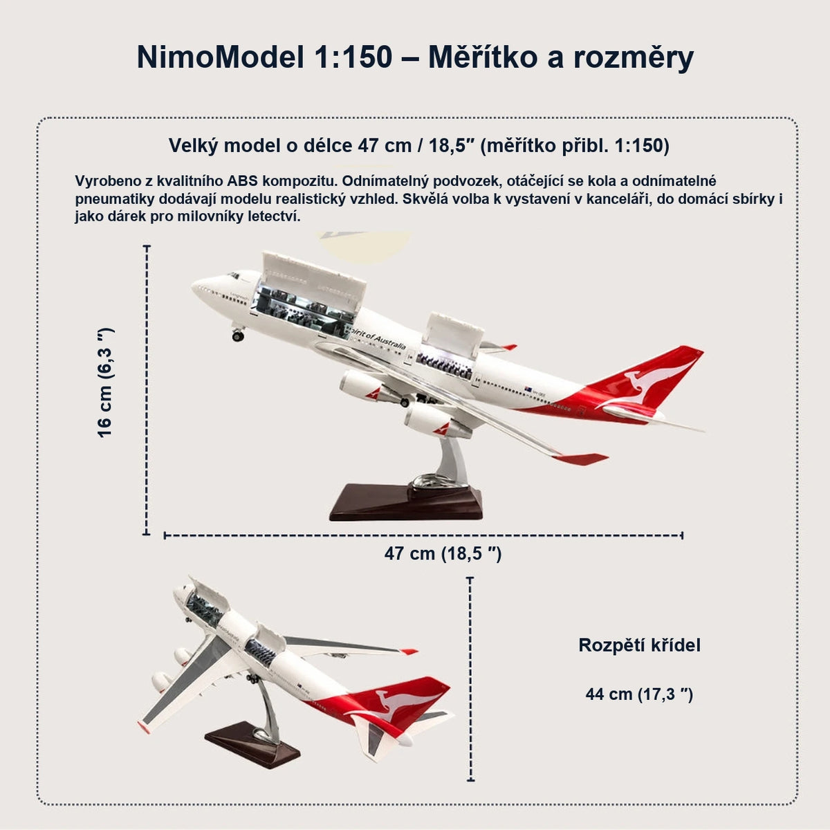 Průvodce rozměry a vlastnostmi produktu