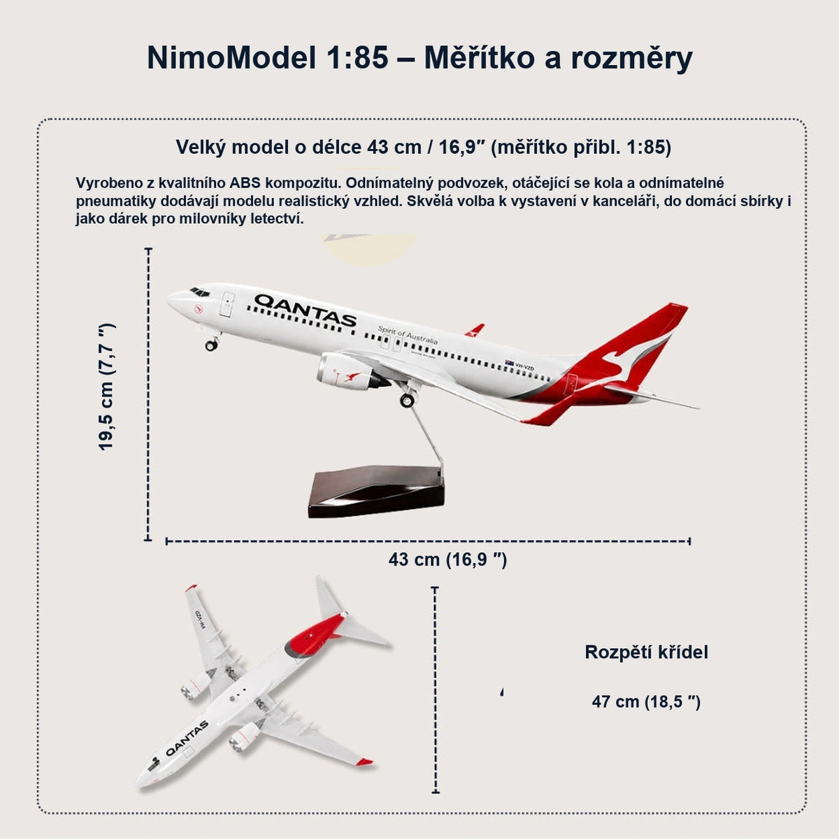 Průvodce rozměry a vlastnostmi produktu