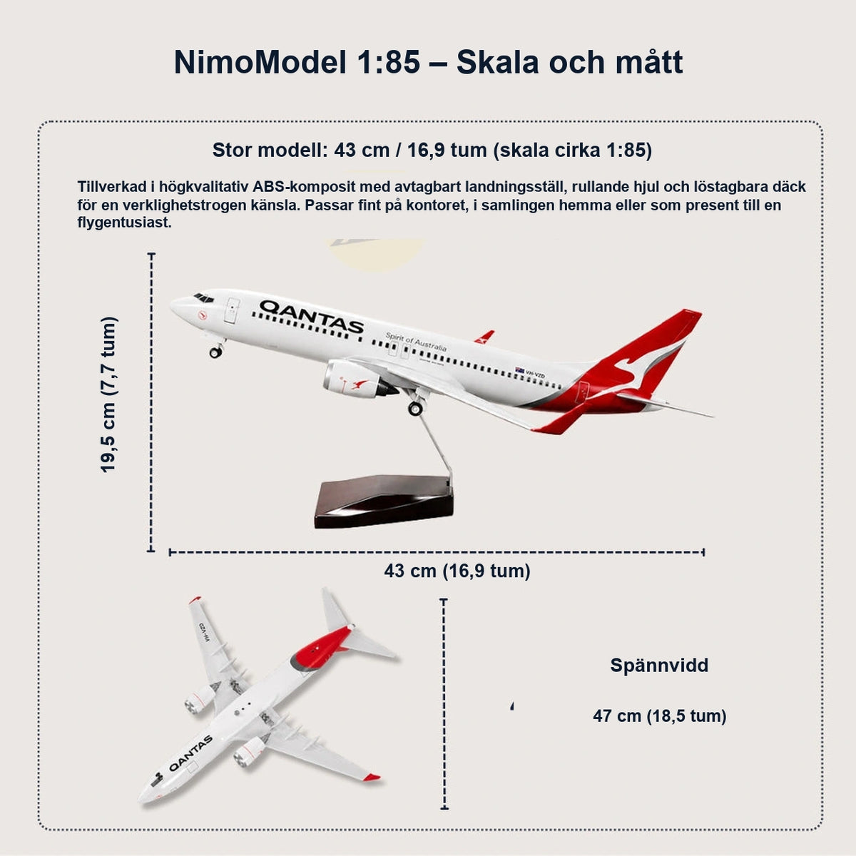Guide till produktens mått och egenskaper