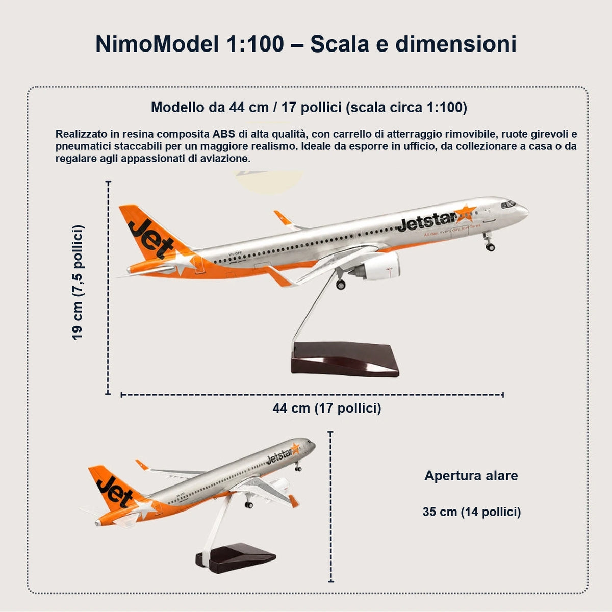 Guida alle dimensioni e alle caratteristiche del prodotto