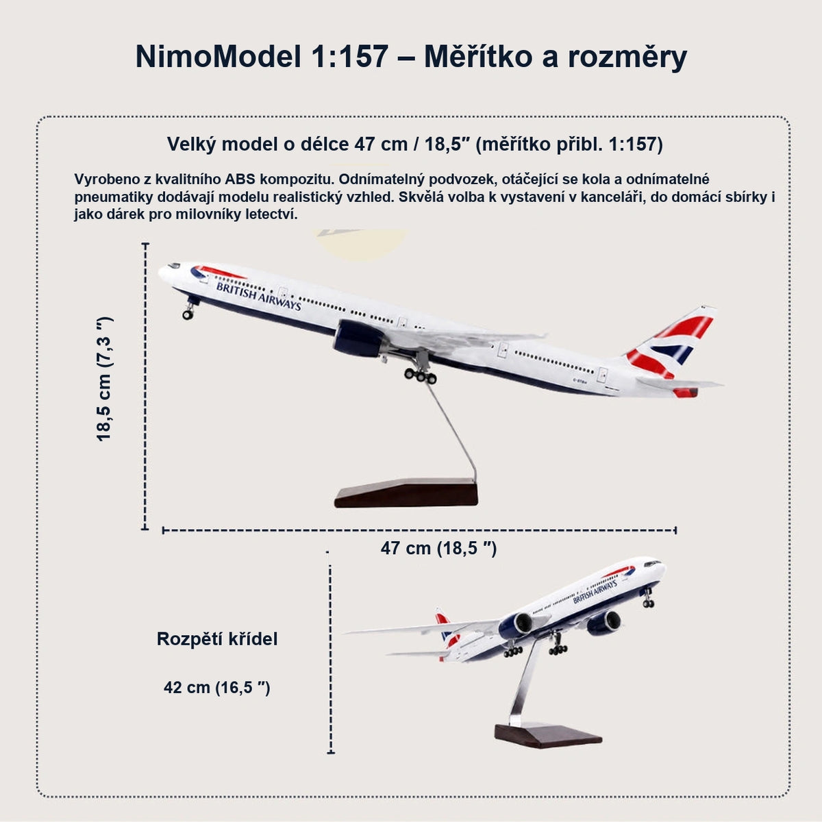 Průvodce rozměry a vlastnostmi produktu