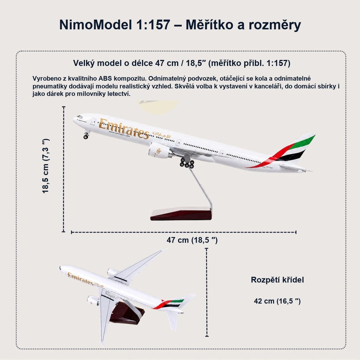 Průvodce rozměry a vlastnostmi produktu