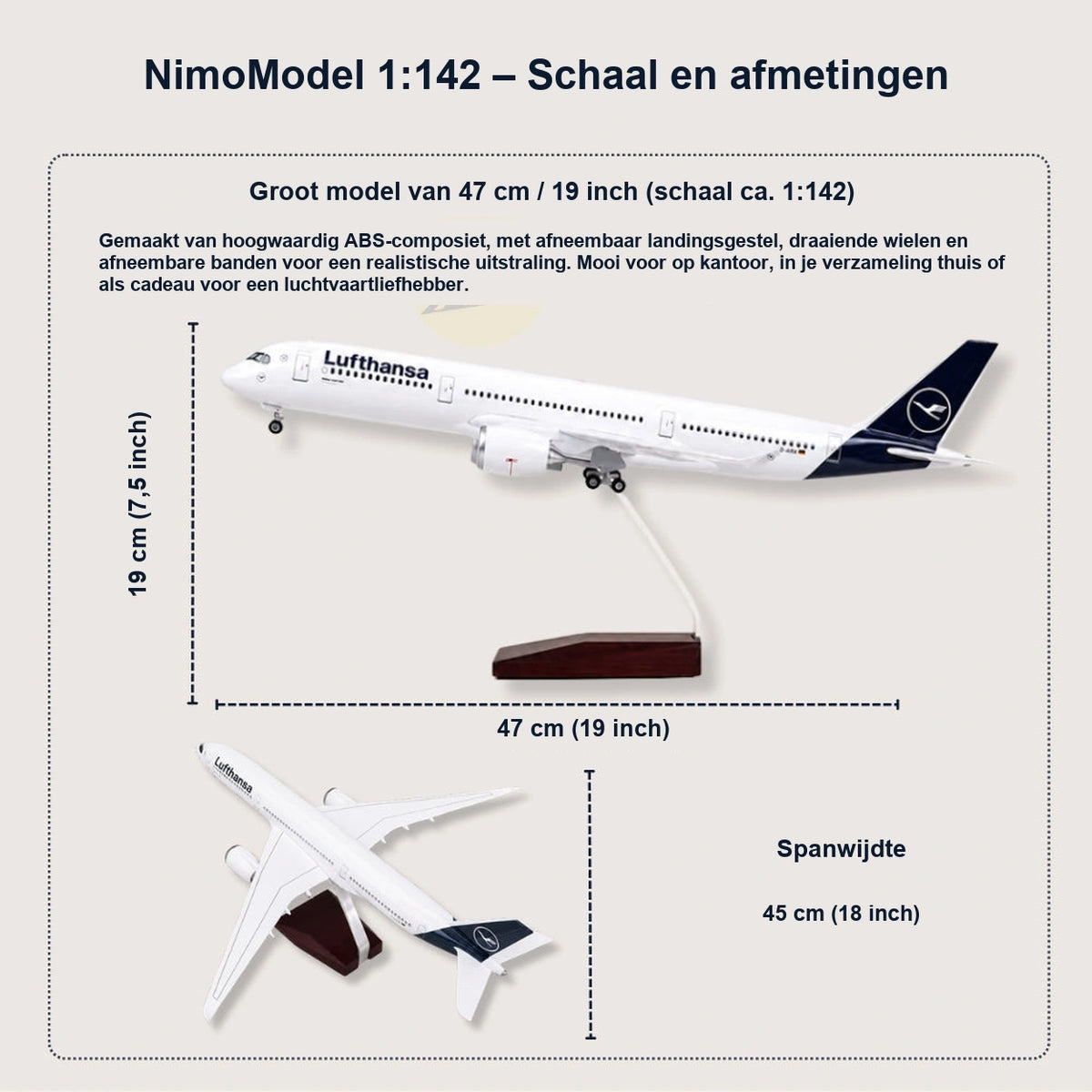Schaalmodel Lufthansa Airbus A350 1:142