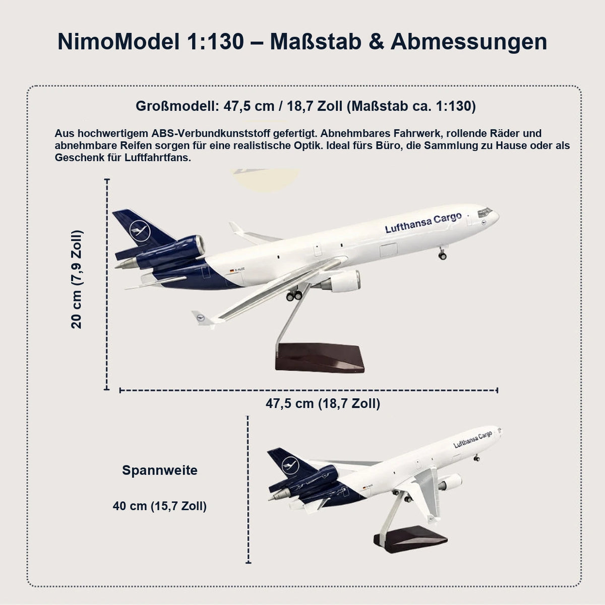 Lufthansa McDonnell Douglas MD-11 – Modell im Maßstab 1:130