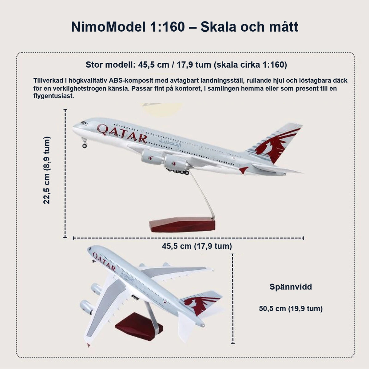 Guide till produktens mått och egenskaper