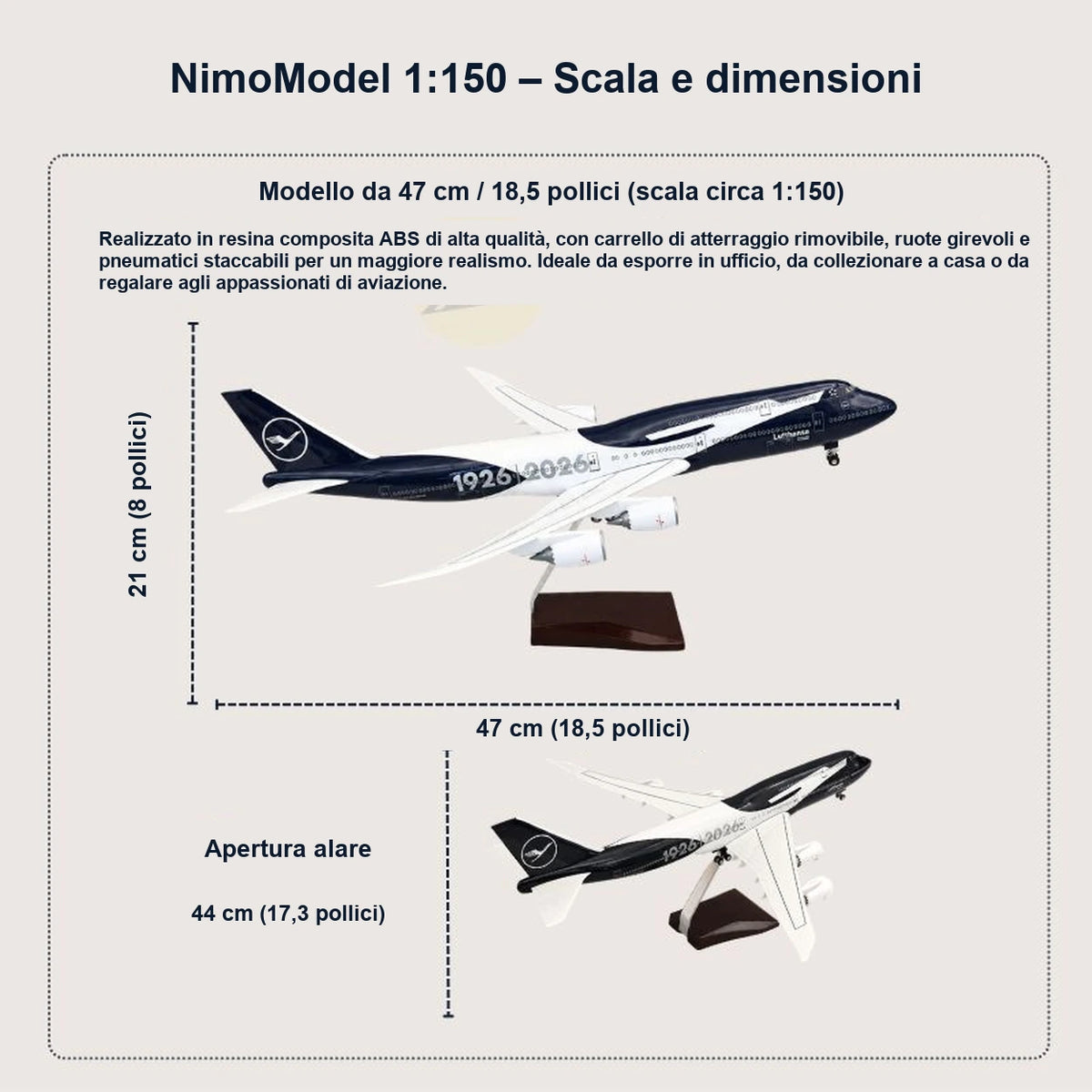 Guida alle dimensioni e alle caratteristiche del prodotto