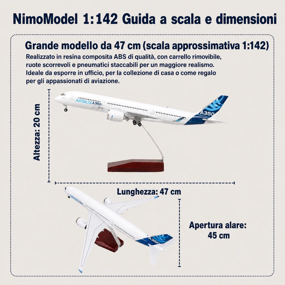 Modellino Prototipo Airbus A350 XWB in scala 1:142