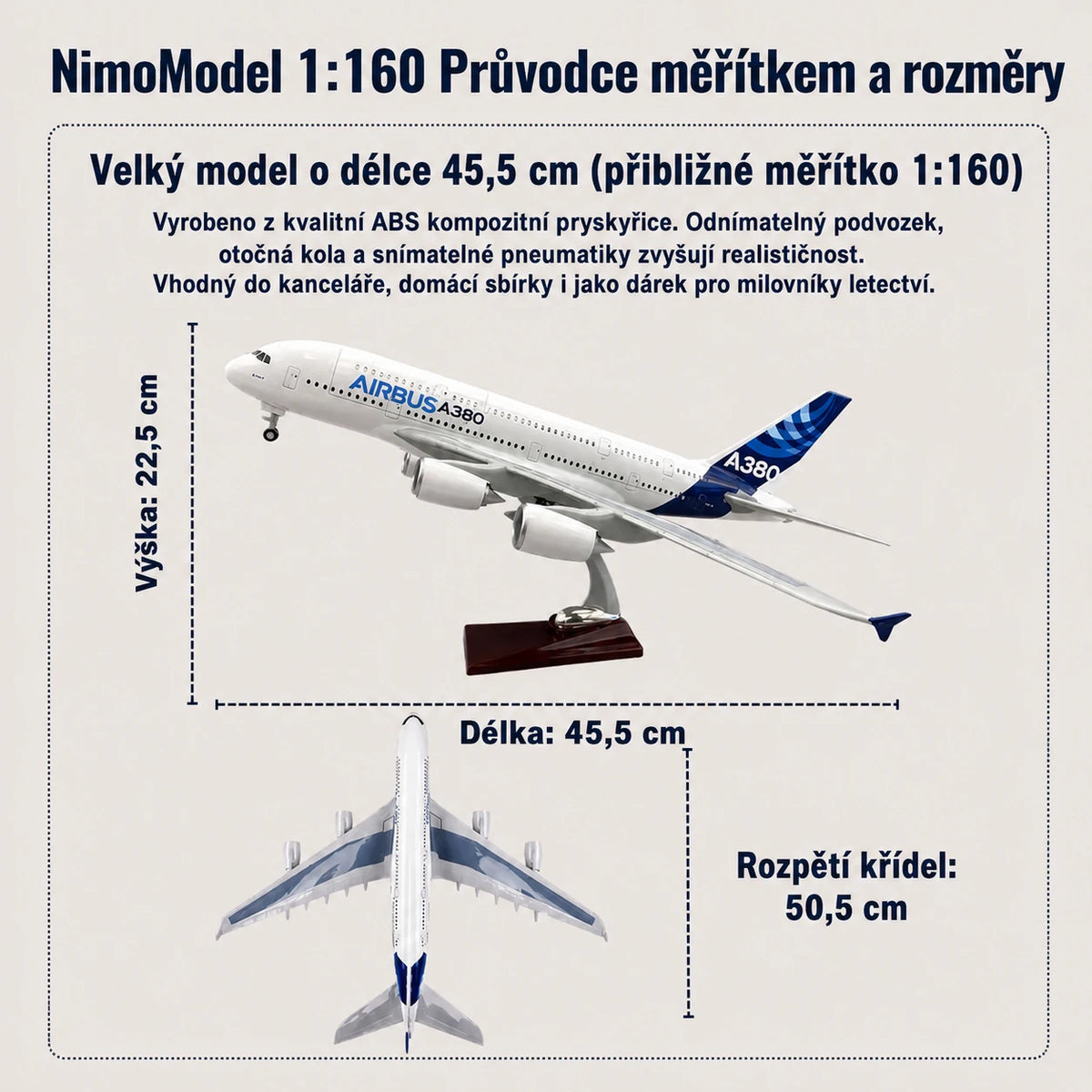 Model Prototyp Airbus A380 v měřítku 1:160