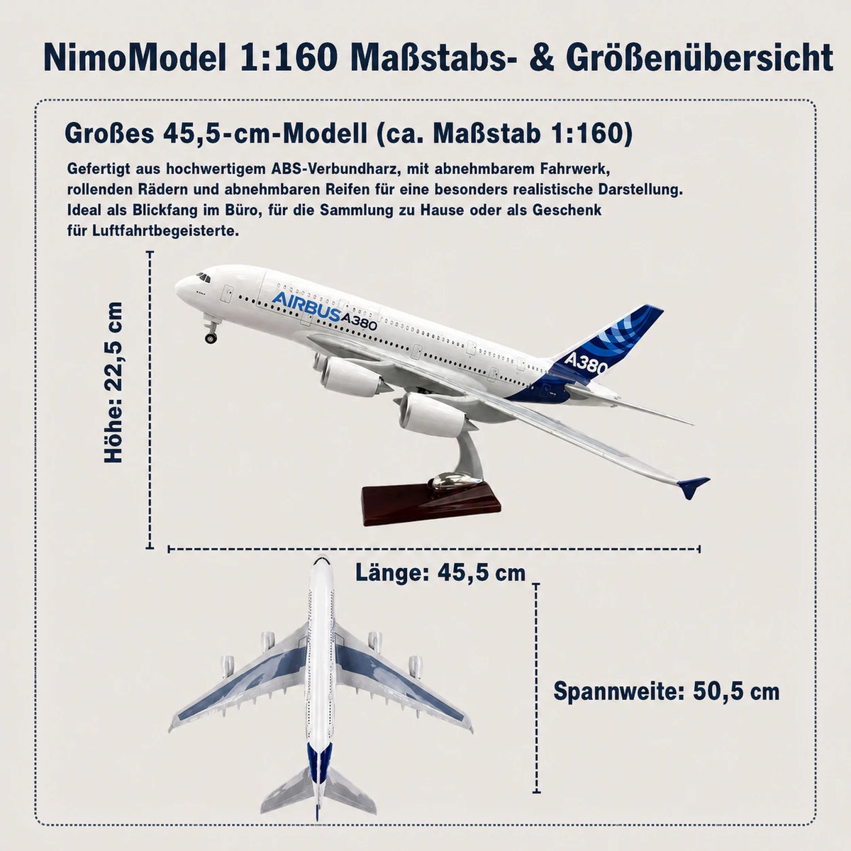 Airbus A380 Prototyp – Modell im Maßstab 1:160
