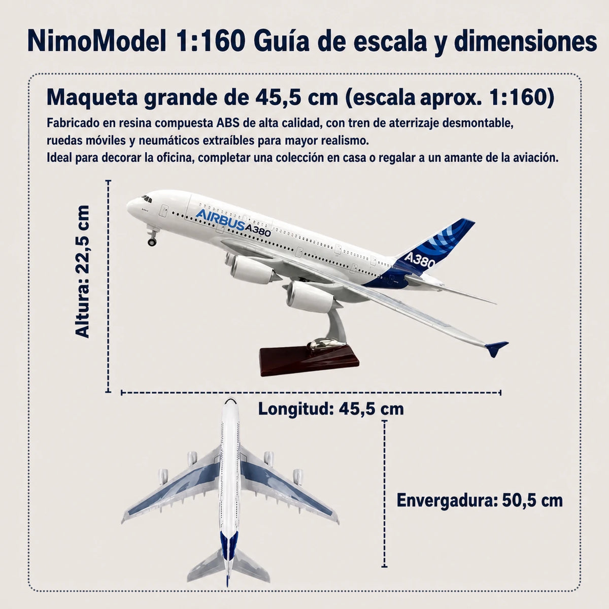 Maqueta Prototipo del Airbus A380 a escala 1:160