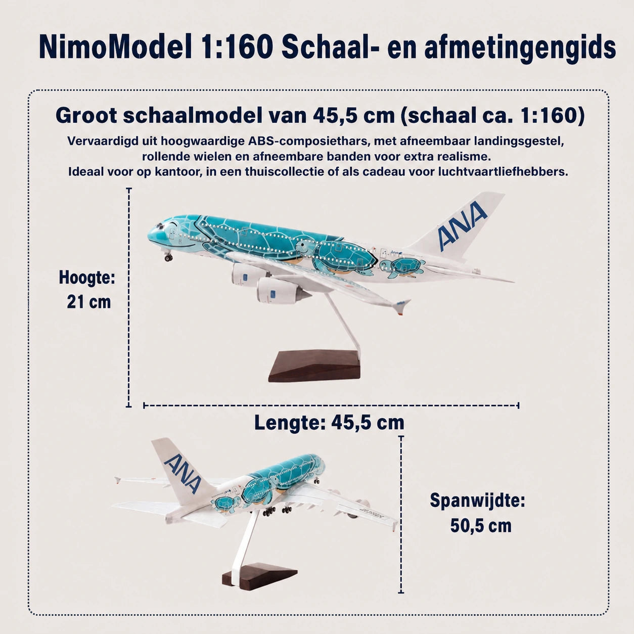 Schaalmodel ANA Airbus A380 ‘Flying Honu’ Lani 1:160