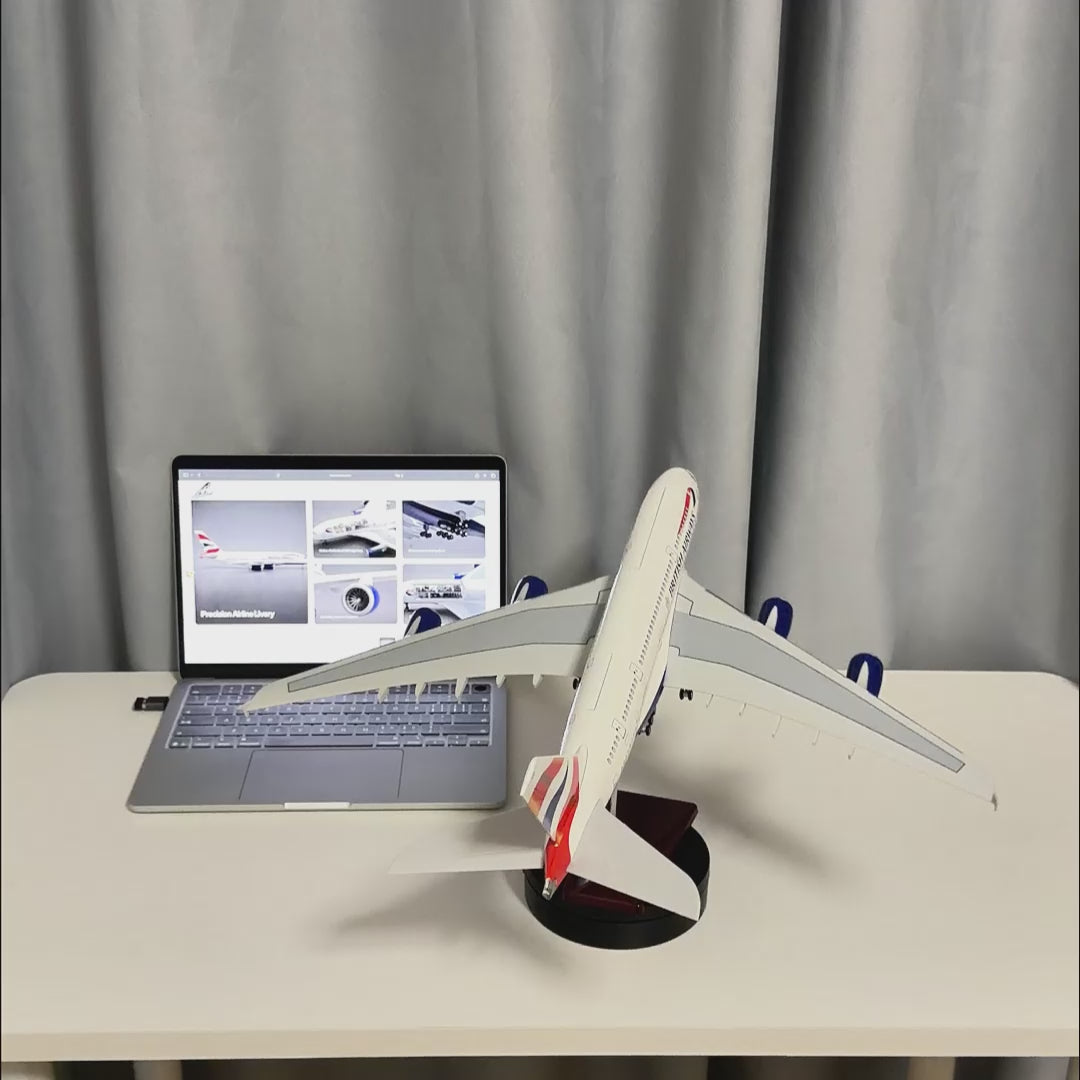 Load video: British Airways Airbus A380 1:160 Scale Model