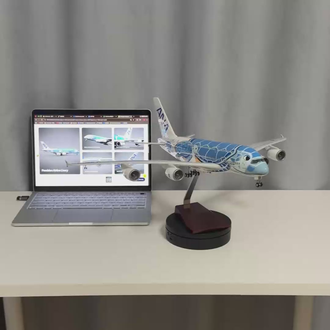 All Nippon Airways Airbus A380 Flying Honu 1:160 Scale Model