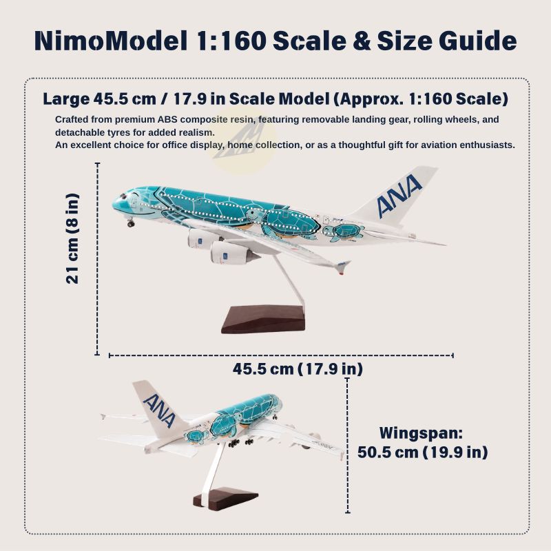 Model ANA Airbus A380 “Flying Honu” Lani Skala 1:160