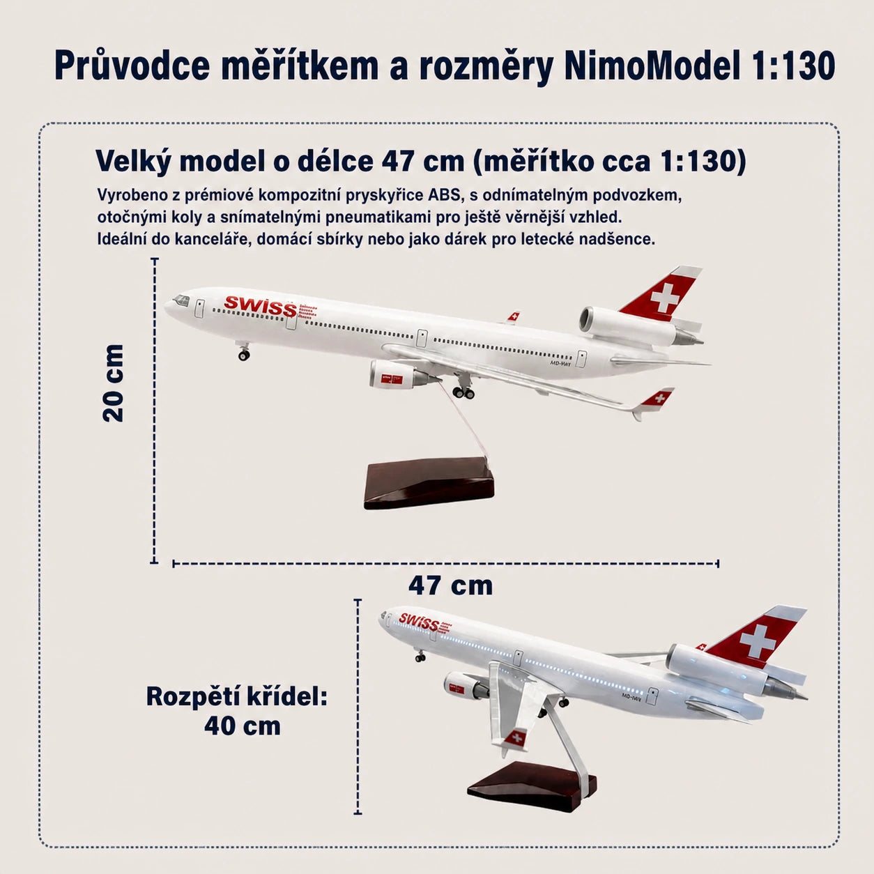 Model FedEx McDonnell Douglas MD-11 v měřítku 1:130