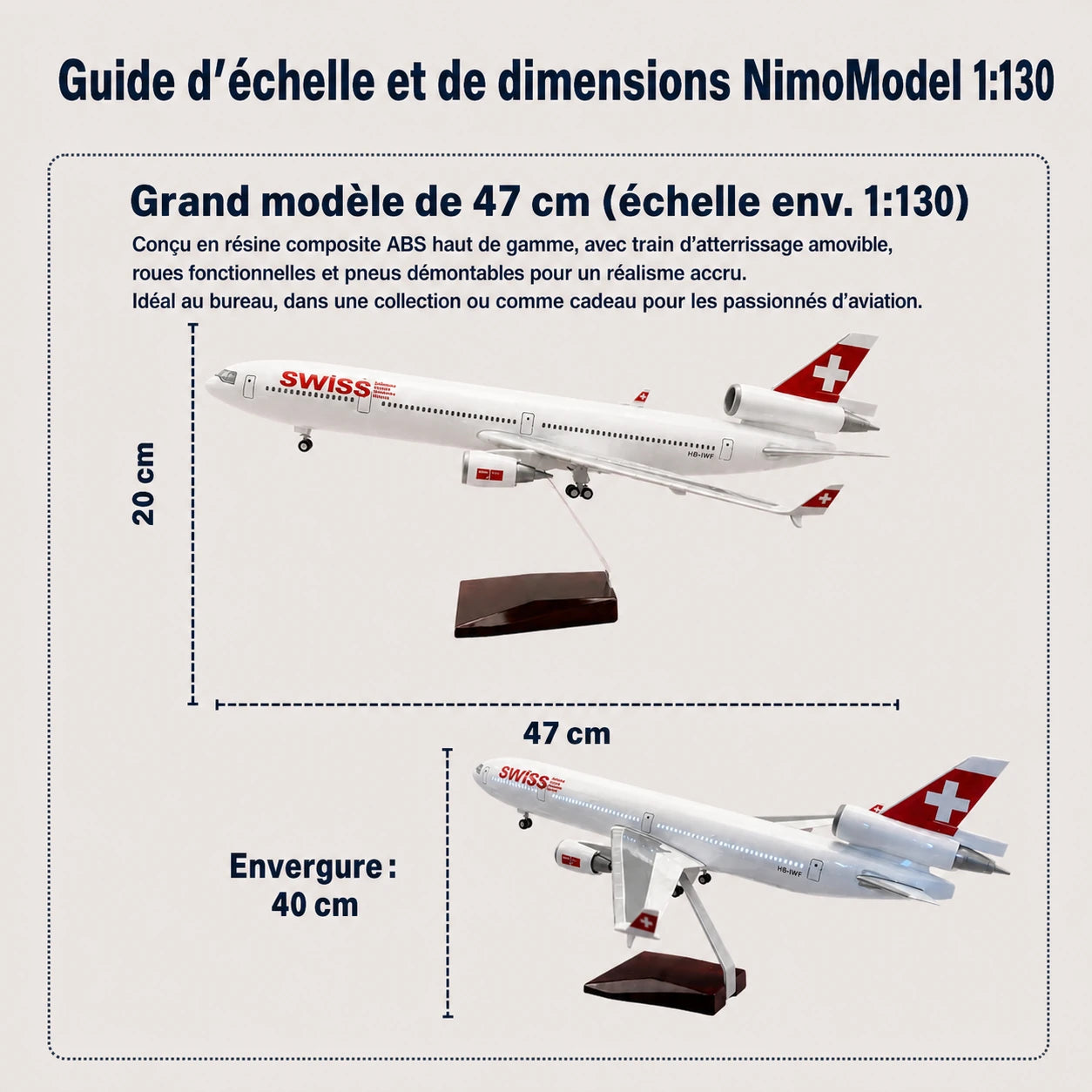Maquette FedEx McDonnell Douglas MD-11 à l’échelle 1:130