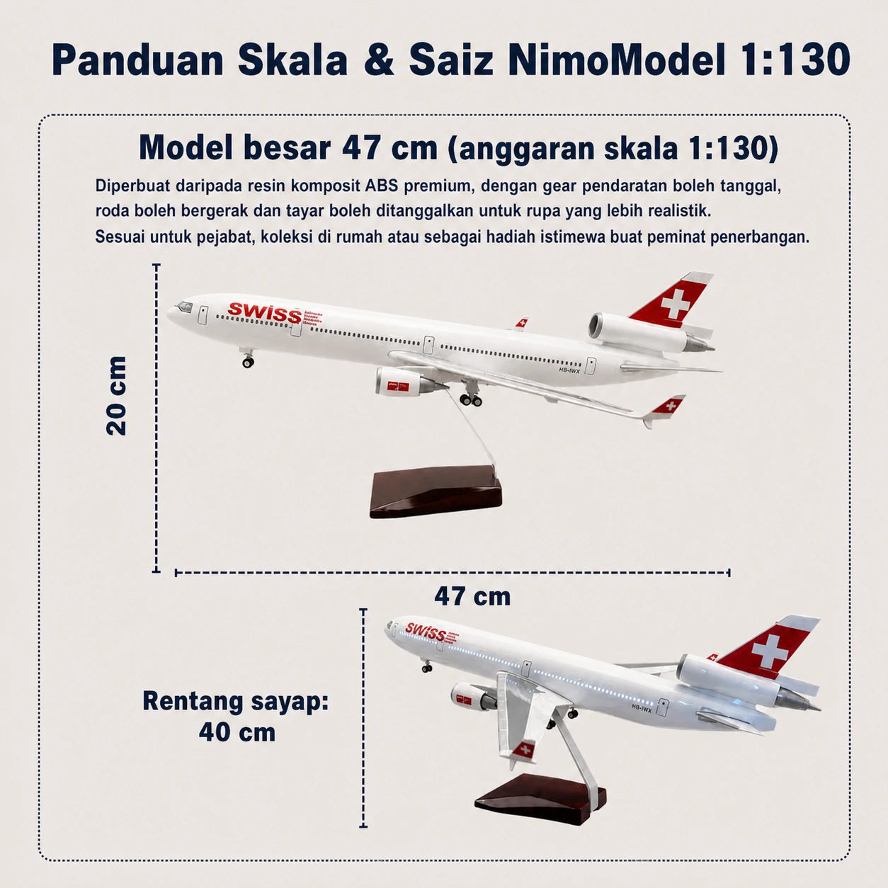 Model FedEx McDonnell Douglas MD-11 Skala 1:130