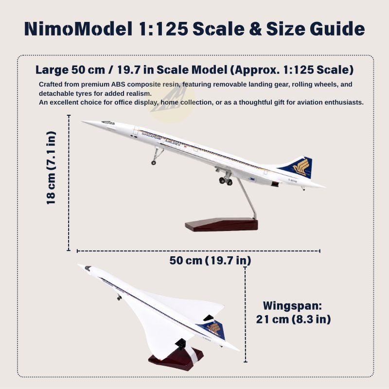 Singapore Airlines Concorde 1:125 Scale Model