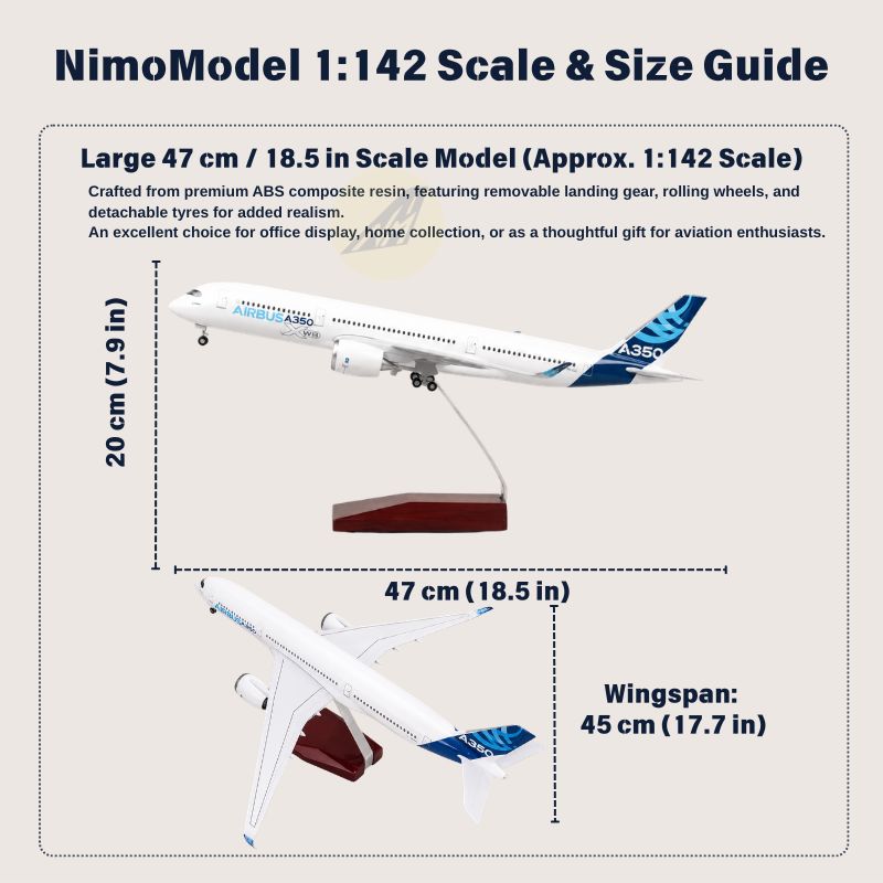 Model Prototaip Airbus A350 XWB Skala 1:142