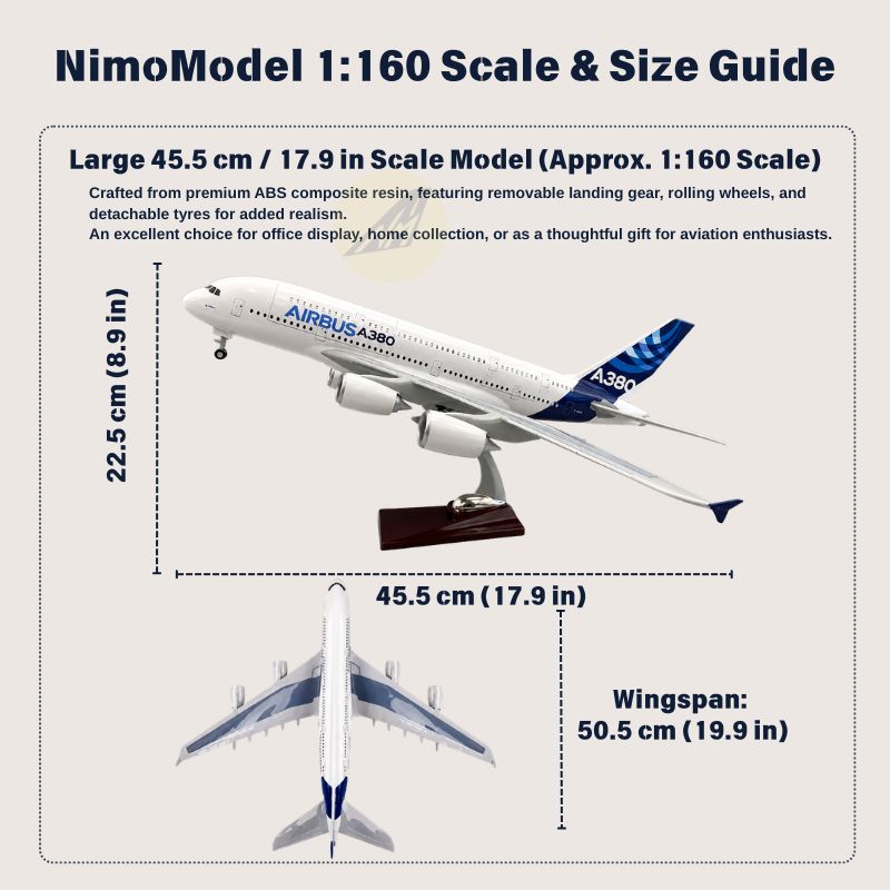 Modellino Prototipo Airbus A380 in scala 1:160